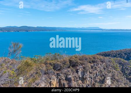 Cliffs of Fluted Cape auf Bruny Island in Tasmanien, Australien Stockfoto