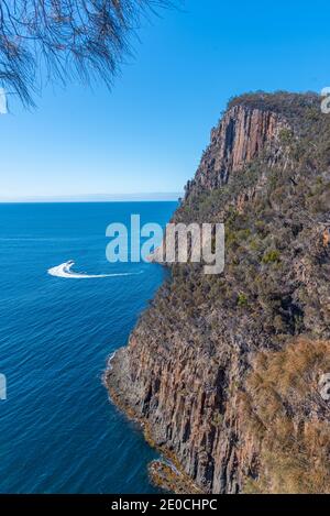 Cliffs of Fluted Cape auf Bruny Island in Tasmanien, Australien Stockfoto