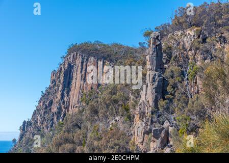 Cliffs of Fluted Cape auf Bruny Island in Tasmanien, Australien Stockfoto