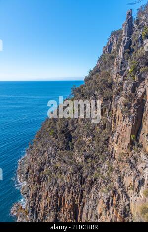 Cliffs of Fluted Cape auf Bruny Island in Tasmanien, Australien Stockfoto