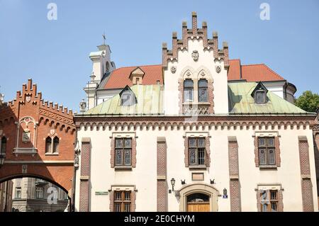 Blick auf das Gebäude, in dem sich das Czartoryski Museum und die Bibliothek in Krakau, Polen, befindet Stockfoto