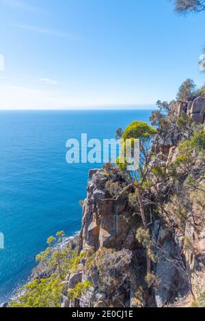 Cliffs of Fluted Cape auf Bruny Island in Tasmanien, Australien Stockfoto