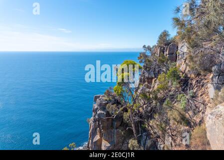 Cliffs of Fluted Cape auf Bruny Island in Tasmanien, Australien Stockfoto