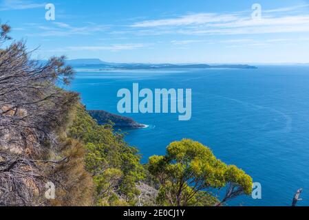 Cliffs of Fluted Cape auf Bruny Island in Tasmanien, Australien Stockfoto