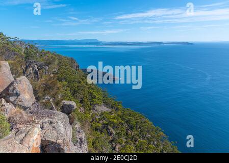 Cliffs of Fluted Cape auf Bruny Island in Tasmanien, Australien Stockfoto