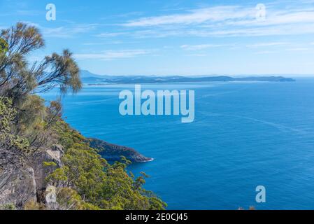 Cliffs of Fluted Cape auf Bruny Island in Tasmanien, Australien Stockfoto