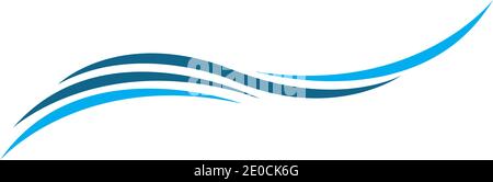 Wasser Wellen Symbol Vektor Grafik Design logo Stock Vektor