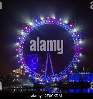 Probe für die Silvesterfeier in London. Stockfoto