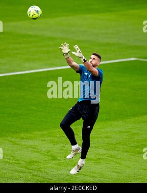 Bilbao, Spanien. Dezember 31, 2020. Unai Simon während des La Liga-Spiels zwischen Athletic Club Bilbao und Real Sociedad CF spielte im San Mames Stadium. Kredit: Ion Alcoba/Capturasport/Alamy Live Nachrichten Stockfoto