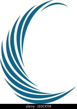 Wasser Wellen Symbol Vektor Grafik Design logo Stock Vektor