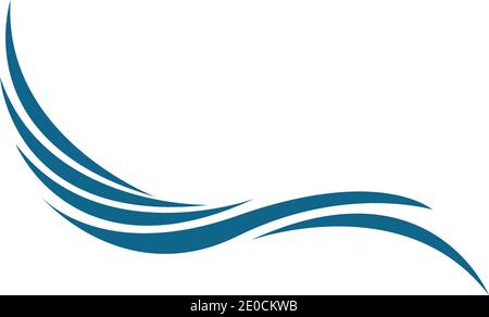 Wasser Wellen Symbol Vektor Grafik Design logo Stock Vektor