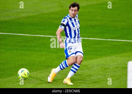 Bilbao, Spanien. Dezember 31, 2020. Mikel Oyarzabal in Aktion während des La Liga-Spiels zwischen Athletic Club Bilbao und Real Sociedad CF im San Mames Stadion gespielt. Kredit: Ion Alcoba/Capturasport/Alamy Live Nachrichten Stockfoto