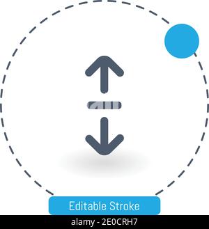 Größe des Vektorsymbols ändern editierbare Konturumrisssymbole für Web und Mobil Stock Vektor