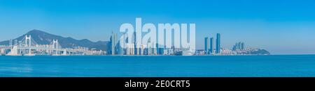 Panorama von Busan von Igidae, Republik Korea Stockfoto