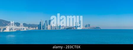 Panorama von Busan von Igidae, Republik Korea Stockfoto