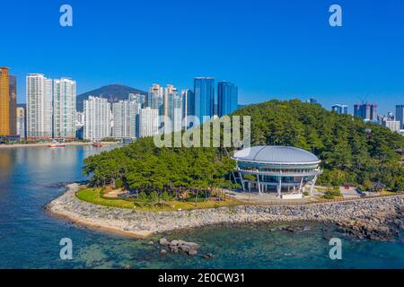 Luftaufnahme des Nurimaru APEC Hauses in Busan, Republik Korea Stockfoto