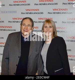 Robert Hossein et sa femme candice Patou à la 9e cérémonie de remise des prix Henrie-Langlois - A Vincennnes 94300 Frankreich, le 03/02/2014 Stockfoto