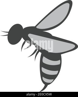 Bee Logo Vektor Symbol Illustration Stock Vektor
