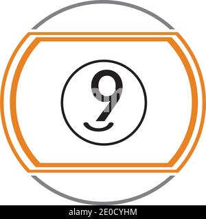 Billard-Logo Vorlage Vektor-Icon-Design - Vektor-Billard-Kugeln Icon Vektor Illustration Design Vorlage - Vektor Stock Vektor