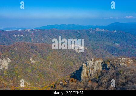 Luftaufnahme des Naejangsan Nationalparks in der republik Korea Stockfoto