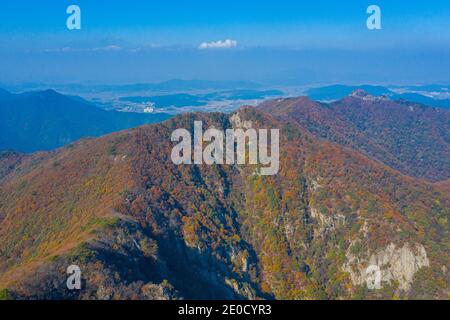 Luftaufnahme des Naejangsan Nationalparks in der republik Korea Stockfoto