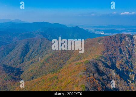 Luftaufnahme des Naejangsan Nationalparks in der republik Korea Stockfoto