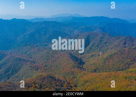 Luftaufnahme des Naejangsan Nationalparks in der republik Korea Stockfoto