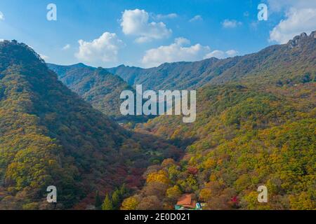 Luftaufnahme des Naejangsan Nationalparks in der republik Korea Stockfoto