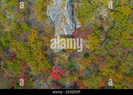 Luftaufnahme des Naejangsan Nationalparks in der republik Korea Stockfoto