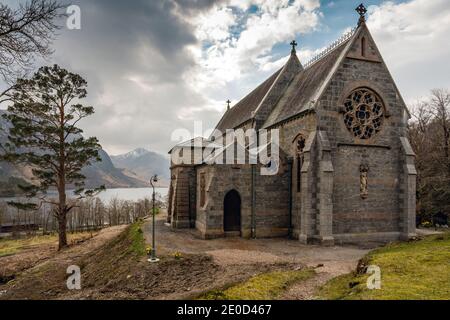 St. Mary und St. Finnan Kirche, Glenfinnan, Schottische Highlands, Großbritannien Stockfoto