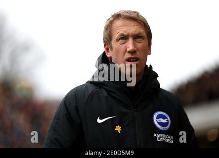 Dateifoto vom 07-03-2020 von Brighton und Hove Albion Manager Graham Potter. Stockfoto