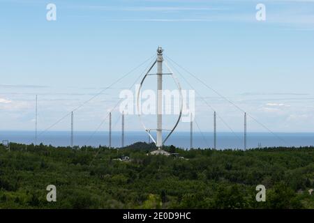 Vertikale Achse Windkraftanlage Stockfoto