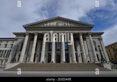 Nationaltheater, Max-Joseph-Platz, Muenchen, Bayern, Deutschland Stockfoto