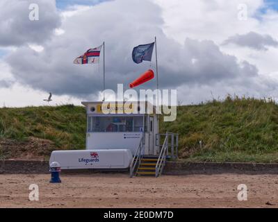 RNLI Rettungsstation, East Sands, St Andrews, Schottland, Fife, Stockfoto