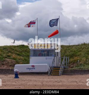 RNLI Rettungsstation, East Sands, St Andrews, Schottland, Fife, Stockfoto