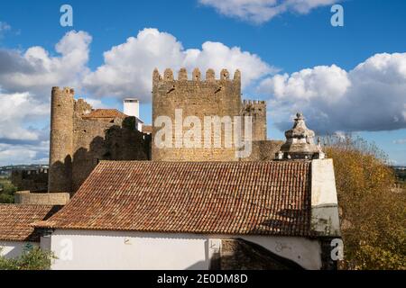 Obidos schöne Dorf Burg Festung Fort Turm in Portugal Stockfoto