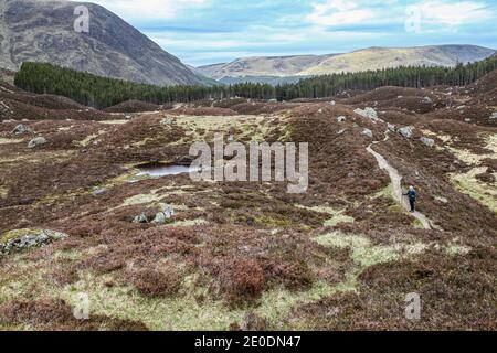 Glen Clova ist ein bemerkenswertes vergletschtes Tal im Westen Teil der Angus Region von Schottland Stockfoto