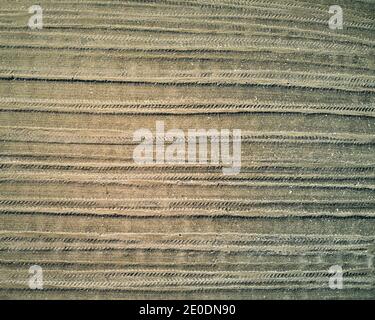 Geometrien von Natur und Mensch. Blick von oben. Stockfoto