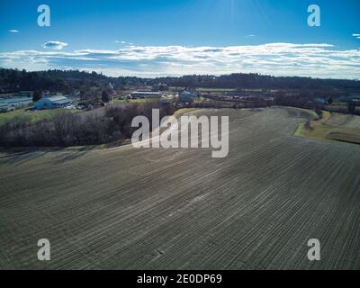 Geometrien von Natur und Mensch. Blick von oben. Stockfoto