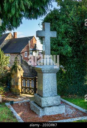 St. Andrews Kirche in Temple Grafton bei Alcester in Warwickshire, England. Stockfoto