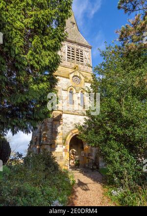 St. Andrews Kirche in Temple Grafton bei Alcester in Warwickshire, England. Stockfoto