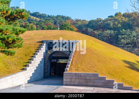 Grab von König Muryeong in Gongju, Republik Korea Stockfoto