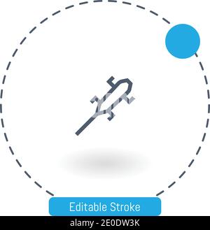 Lizard Vektor Symbol editierbare Konturumrisssymbole für Web und Mobil Stock Vektor