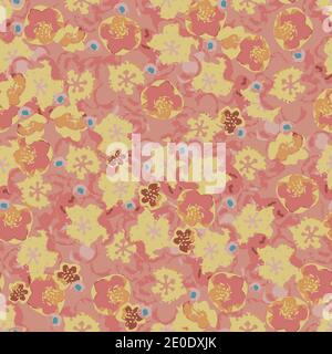 Frühling Blumen nahtlose Vektor-Muster Stock Vektor