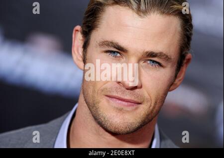 Chris Hemsworth kommt bei der Premiere von Marvel Studios The Avengers im El Capitan Theater in Los Angeles, CA, USA, am 11. April 2012 an. Foto von Lionel Hahn/ABACAPRESS.COM Stockfoto