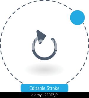 Wiederholen: Vektorsymbol editierbare Konturumrisssymbole für Web und Mobil Stock Vektor