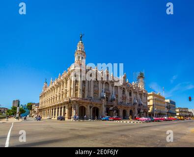 Gran Teatro de La Habana ist ein Theater in Havanna, Kuba, wo das kubanische Nationalballett beheimatet ist Stockfoto