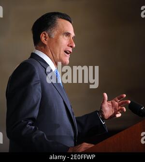 Der hoffnungsvolle Mitt Romney des republikanischen Präsidenten spricht beim Small Business Summit 2012 der Latino Coalition am 23. Mai 2012 in der US-Handelskammer in Washington, DC, USA. Foto von Olivier Douliery/ABACAPRESS.COM Stockfoto