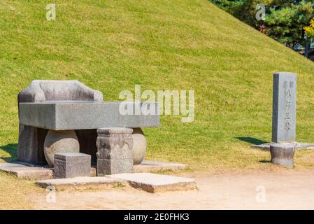 Michuwangneung königliches Grab am Tumuli Park in Gyeongju, Republik Korea Stockfoto