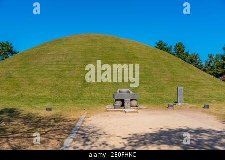 Michuwangneung königliches Grab am Tumuli Park in Gyeongju, Republik Korea Stockfoto